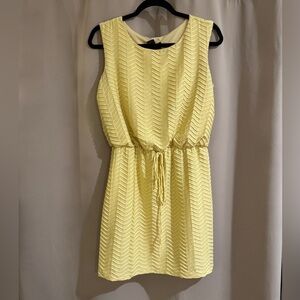 Enfocus Studio Yellow Chevron Mini Dress